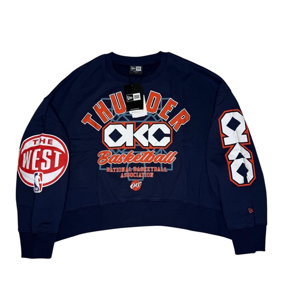 New Era Tops - New Era Oklahoma City Thunder OKC Cropped Sweatshirt Women's M NBA NWT